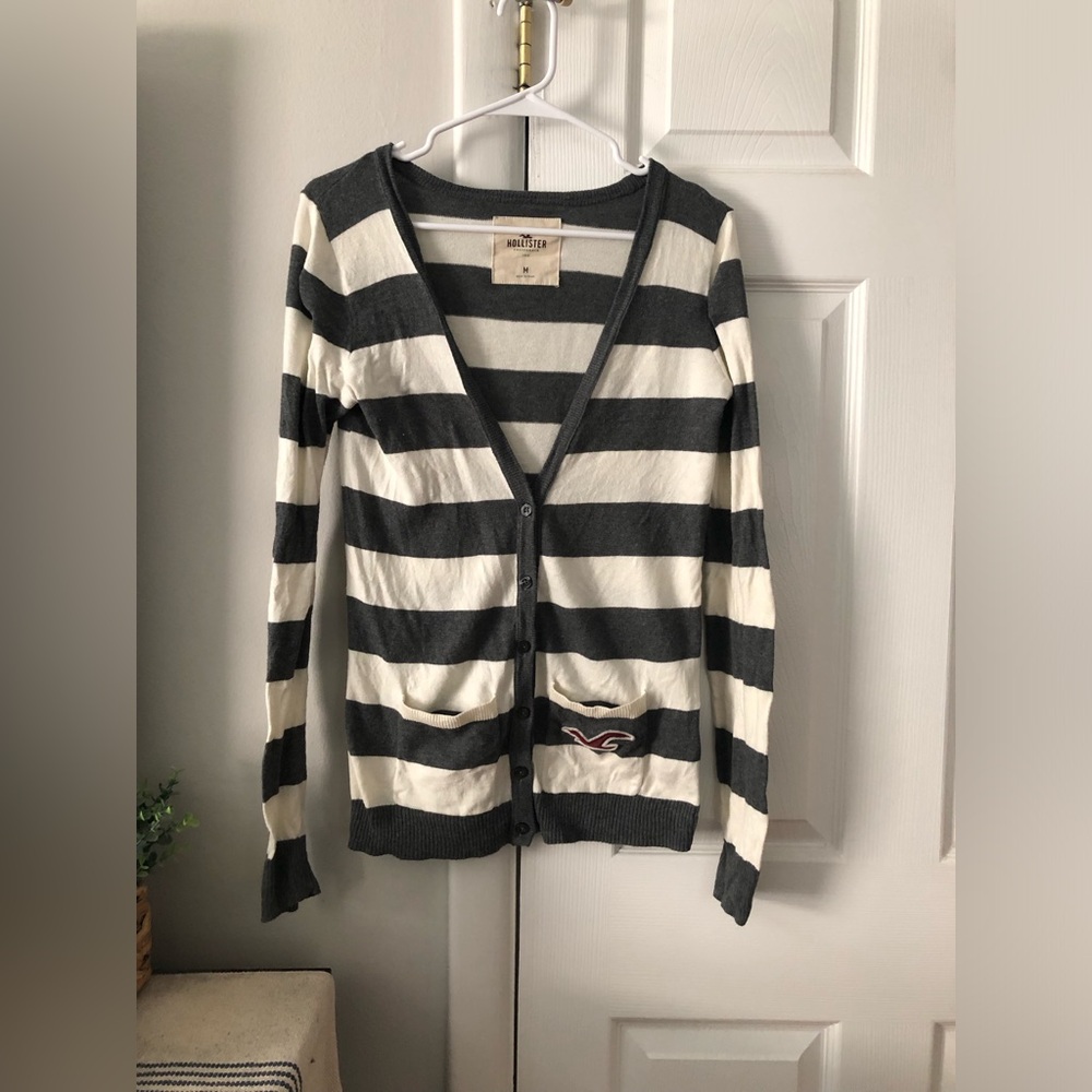 Y2K Striped Cardigan